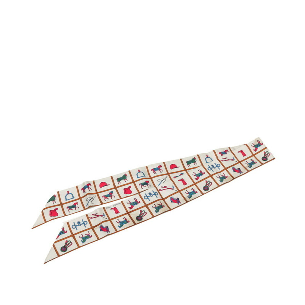 Hermes Twilly Couvertures et Tenues de Jour Horse Blanket Scarf Muffler Beige...